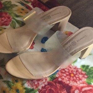 Chinese Laundry Clear Strap Yanti slide